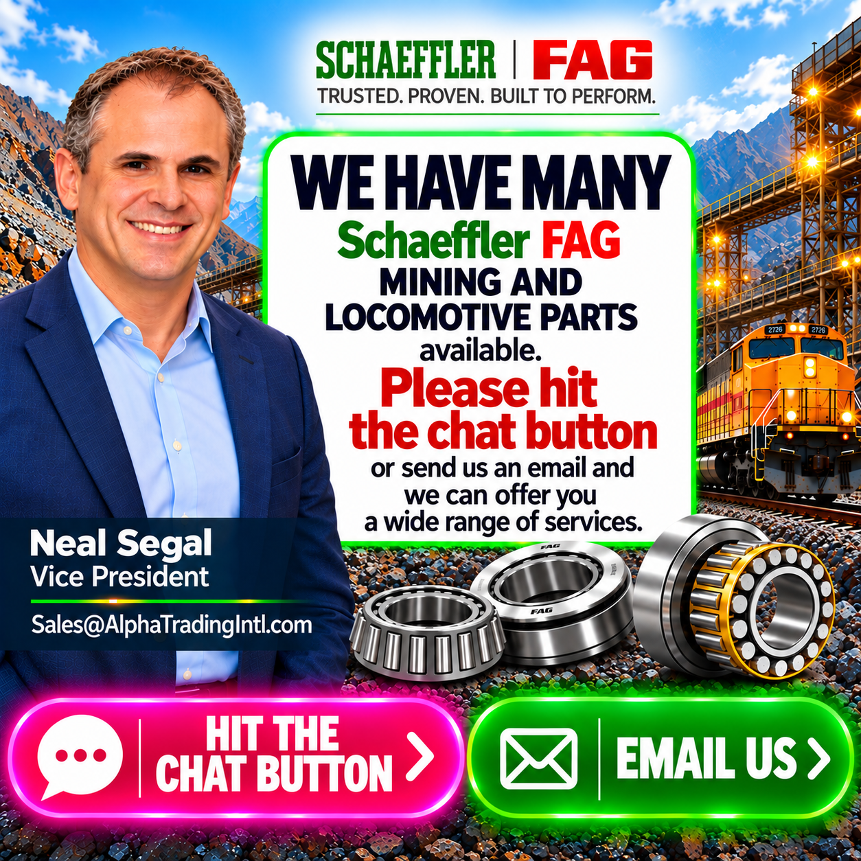 schaeffler fag mining parts neal alpha trading international
